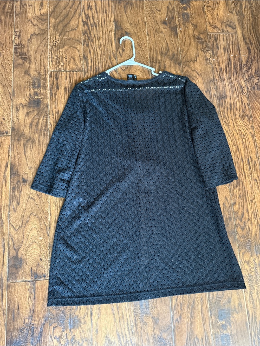 Anne Cole Black Eyelet Tie-Front Swimsuit coverup, size XXL - Picture 6 of 6